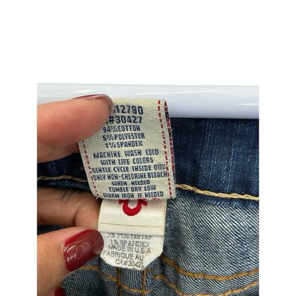 TRUE RELIGION Women's Jeans Lizzy Size 32 Made In USA Blue Denim - Picture 12 of 13